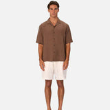 Industrie The St Martins Short Sleeve Linen Shirt Macchiato