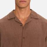 Industrie The St Martins Short Sleeve Linen Shirt Macchiato