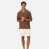 Industrie The St Martins Short Sleeve Linen Shirt Macchiato