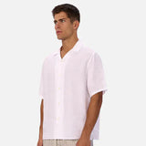 Industrie The St Martins Short Sleeve Linen Shirt Winter White