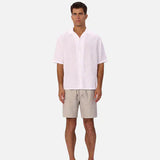 Industrie The St Martins Short Sleeve Linen Shirt Winter White