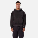 Industrie The Staten Zip Through Hoodie In Black