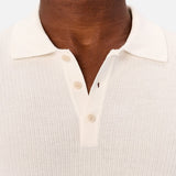 Industrie The Valencia Knitted Polo in Blanc