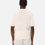 Industrie The Valencia Knitted Polo in Blanc