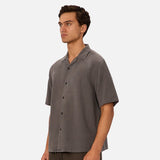 Industrie The Washed Menorca Short Sleeve Shirt Gunmetal
