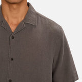Industrie The Washed Menorca Short Sleeve Shirt Gunmetal