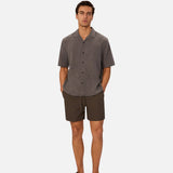 Industrie The Washed Menorca Short Sleeve Shirt Gunmetal