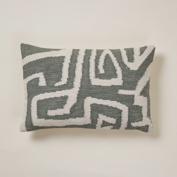Inside Story Ada Abstract Line Cushion in Pale Green