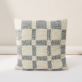 Inside Story Checkerboard Cushion in Blue