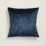 Inside Story Distressed Velvet Cushion in Ice Blue