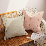 Inside Story Fine Stripe Cushion in Sage Green