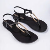 Ipanema Class Modern Sandal In Black / Gold