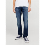 Jack & Jones 424 JJMIKE JJFOX Tapered Fit Denim Jeans In Blue