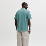 Jack & Jones Austin Polo Shirt In Mineral Blue