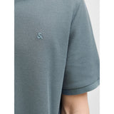 Jack & Jones Austin Zip Polo Shirt In Stormy Weather Grey