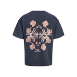 Jack & Jones Back Graphic T- Shirt In Odyssey Grey