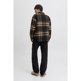 Jack & Jones Bradley Ollie Overshirt In Monks Robe Brown