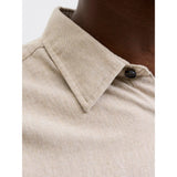 Jack & Jones Classic Comfort Fit Shirt In Oatmeal