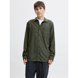 Jack & Jones Classic Comfort Fit Shirt In Rosin Green