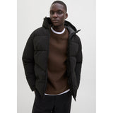 Jack & Jones Global Puffer Jacket In Black