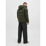 Jack & Jones Global Puffer Jacket In Rosin Green
