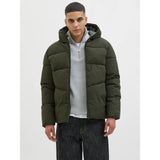 Jack & Jones Global Puffer Jacket In Rosin Green