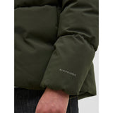 Jack & Jones Global Puffer Jacket In Rosin Green