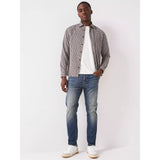 Jack & Jones James Mini Check Long Sleeve Shirt In Navy