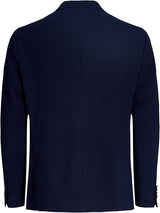 Jack & Jones Jersey Waffle Blazer In Dark Navy