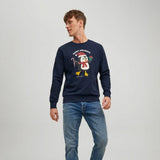 Jack & Jones Jortoon Sweat Crew Neck Xmas in Navy