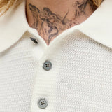 Jack & Jones Knitted Regular Fit Polo Cloud Dancer
