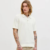 Jack & Jones Knitted Regular Fit Polo Cloud Dancer