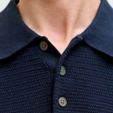 Jack & Jones Knitted Regular Polo Shirt Sky Captain