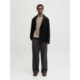 Jack & Jones Knitted Roll Neck Pullover In Beige