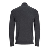 Jack & Jones Plain Quarter Zip Dark Grey Melange