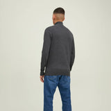 Jack & Jones Plain Quarter Zip Dark Grey Melange