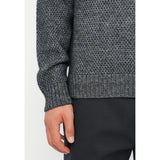 Jack & Jones Premium Crew Neck Knit Jumper In Night Sky Melange