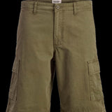 Jack & Jones Relaxed Fit Cargo Shorts Mini In Olive Knight