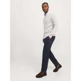 Jack & Jones Relaxed Fit Chino Trousers In Dark Navy