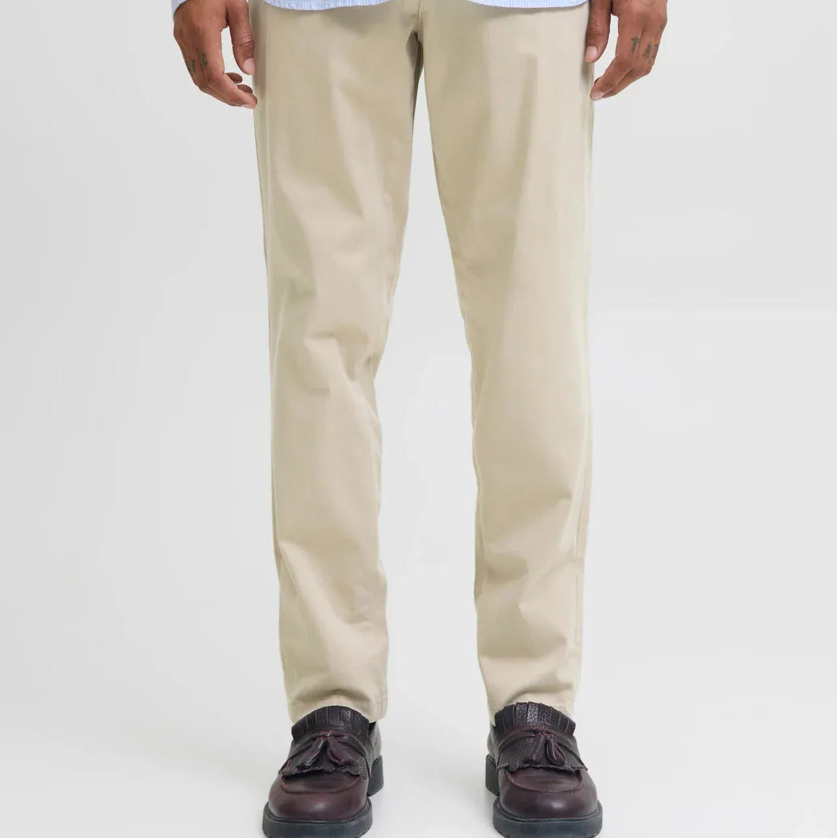 Jack & Jones Intelligence slim fit chino trousers in beige