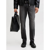 Jack & Jones Tapered Fit Black Denim Jeans