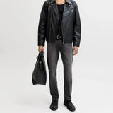 Jack & Jones Tapered Fit Black Denim Jeans