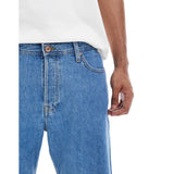Jack & Jones Tony Loose Fit Denim Shorts In Mid Blue
