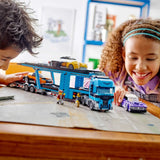 Lego Car Transporter Truck with Sports Cars