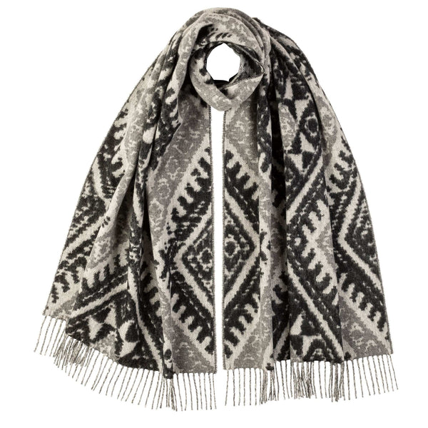 Johnstons Of Elgin Textured Diamond Scarf