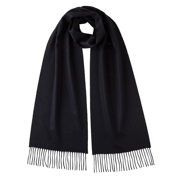 Johnstons Of Elgin Classic Navy Cashmere Scarf