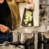 Joseph Joseph Chop2Pot™ Plus Black Folding Chopping Board Medium in Black