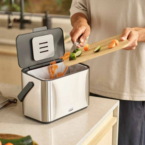 Joseph Joseph Collect™ 4L Stainless-steel Food Waste Caddy