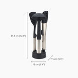 Joseph Joseph Elevate™ Fusion 3-piece Stainless-steel Utensil Set with Compact Stand