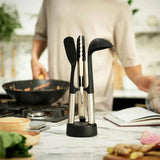 Joseph Joseph Elevate™ Fusion 3-piece Stainless-steel Utensil Set with Compact Stand